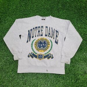Vintage Notre-Dame Sweatshirt Womens S/M 18x23 Gray